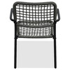 AZ-L1103 GREY - Záhradný set 1+2, stôl 60x60, stolička umelý ratan farba antracit, kov antracit