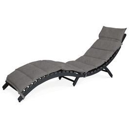Záhradné lehátko 54x192x68cm, hliník, šedá, AZL-L1301 GREY
