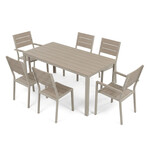 Záhradná zostava 156x78x74cm, polywood, béžová, AZS-B1656 CRM