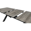 AZT-G1920 GREY - Stôl záhradný rozkladací, keramická doska v dekore dub 200+60x100x77 cm, hliníková konštrukcia