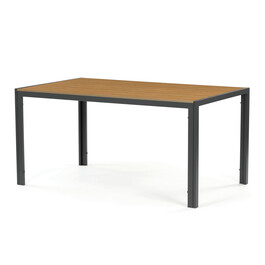 AZT-S1215 OAK - Stôl záhradný 150x90x73, doska polywood v dekore duba, šedá kovová konštrukcia
