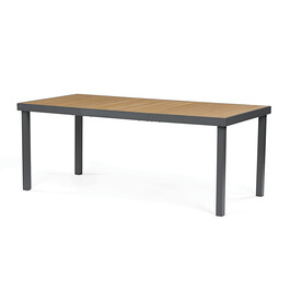 Záhradný stôl 190x90cm, hliník, sivá, AZT-W1408 GREY