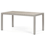 Záhradný stôl 162x90cm, hliník, polywood, béžová, AZT-S1514 CRM