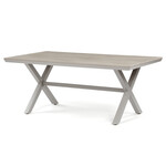 AZT-S1510 OAK - Stôl záhradný 180x100x75, doska polywood v dekore svetlého duba, hliníková konštrukcia, béžová farba