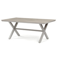 AZT-S1510 OAK - Stôl záhradný 180x100x75, doska polywood v dekore svetlého duba, hliníková konštrukcia, béžová farba