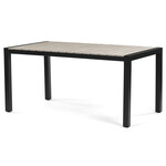 Záhradný stôl 160x90cm, hliník, polywood, čierna, AZT-S1514 BK