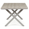 AZT-S1510 OAK - Stôl záhradný 180x100x75, doska polywood v dekore svetlého duba, hliníková konštrukcia, béžová farba