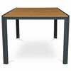 AZT-S1209 OAK - Stôl záhradný 90x90x73, doska polywood v dekore duba, šedá kovová konštrukcia