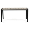 Záhradný stôl 160x90cm, hliník, polywood, čierna, AZT-S1514 BK