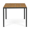 AZT-S1215 OAK - Stôl záhradný 150x90x73, doska polywood v dekore duba, šedá kovová konštrukcia
