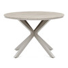 Záhradný stôl 110x110cm, hliník, polywood, béžová, AZT-S1430 CRM