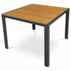 AZT-S1209 OAK - Stôl záhradný 90x90x73, doska polywood v dekore duba, šedá kovová konštrukcia