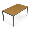 AZT-S1215 OAK - Stôl záhradný 150x90x73, doska polywood v dekore duba, šedá kovová konštrukcia