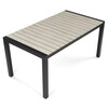Záhradný stôl 160x90cm, hliník, polywood, čierna, AZT-S1514 BK