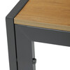 AZT-S1215 OAK - Stôl záhradný 150x90x73, doska polywood v dekore duba, šedá kovová konštrukcia