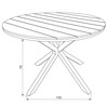 Záhradný stôl 110x110cm, hliník, polywood, béžová, AZT-S1430 CRM