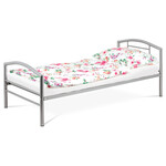 BED-1900 SIL - Posteľ jednolôžková 90x200 cm, kovová šedý lesk