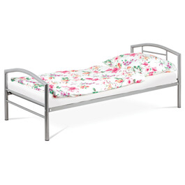 BED-1900 SIL - Posteľ jednolôžková 90x200 cm, kovová šedý lesk
