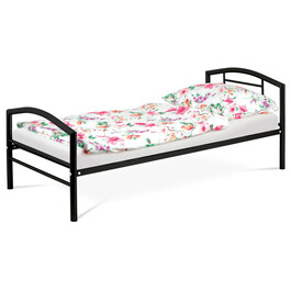 BED-1900 BK - Posteľ jednolôžková 90x200 cm, kovová čierny lesk