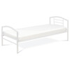 BED-1900 WT - Posteľ jednolôžková 90x200 cm, kovová biely lesk