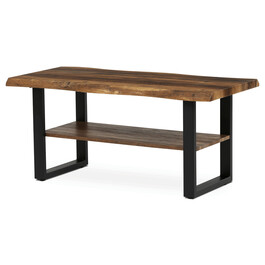 CT-F4212 OLW - Stôl konferenčný, 120x60x55 cm, MDF doska, dekor staré drevo, kov, polica, čierny lak