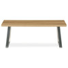 CT-W1515 OAK - Stôl konferenčný 120x60cm, MDF doska, dyha odtieň dub, kovové nohy, brúsený nerez.