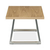 CT-W1515 OAK - Stôl konferenčný 120x60cm, MDF doska, dyha odtieň dub, kovové nohy, brúsený nerez.