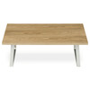 CT-W1515 OAK - Stôl konferenčný 120x60cm, MDF doska, dyha odtieň dub, kovové nohy, brúsený nerez.