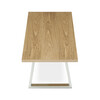 CT-W1515 OAK - Stôl konferenčný 120x60cm, MDF doska, dyha odtieň dub, kovové nohy, brúsený nerez.