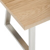 CT-W1515 OAK - Stôl konferenčný 120x60cm, MDF doska, dyha odtieň dub, kovové nohy, brúsený nerez.