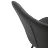 CT-S8010 GREY2 - Stolička jedálenská, šedá látka, nohy čierny kov