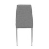 DCL-379 GREY2 - Stolička jedálenská, strieborná látka, šedé kovové nohy