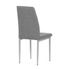 DCL-379 GREY2 - Stolička jedálenská, strieborná látka, šedé kovové nohy