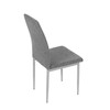 DCL-379 GREY2 - Stolička jedálenská, strieborná látka, šedé kovové nohy
