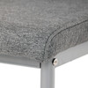 DCL-379 GREY2 - Stolička jedálenská, strieborná látka, šedé kovové nohy