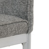 DCL-379 GREY2 - Stolička jedálenská, strieborná látka, šedé kovové nohy