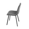 Jedálenská stolička, šedá, zamatová látka, DCL-973 GREY4