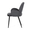 DCL-X7129 GREY2 - Stolička jedálenská, šedá látka, čierna kovová noha