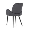 DCL-X7129 GREY2 - Stolička jedálenská, šedá látka, čierna kovová noha