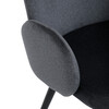 DCL-X7129 GREY2 - Stolička jedálenská, šedá látka, čierna kovová noha