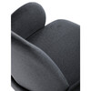 DCL-X7129 GREY2 - Stolička jedálenská, šedá látka, čierna kovová noha