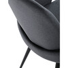 DCL-X7129 GREY2 - Stolička jedálenská, šedá látka, čierna kovová noha