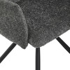 DCH-W1117 GREY2 - Stolička jedálenská, šedá látka, čierny kov, otočný mechanizmus 90 ° / 90 ° (L / P) - funkcia reset