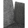 DCH-W1117 GREY2 - Stolička jedálenská, šedá látka, čierny kov, otočný mechanizmus 90 ° / 90 ° (L / P) - funkcia reset