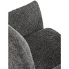 DCH-W1117 GREY2 - Stolička jedálenská, šedá látka, čierny kov, otočný mechanizmus 90 ° / 90 ° (L / P) - funkcia reset