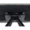 DCH-W1117 GREY2 - Stolička jedálenská, šedá látka, čierny kov, otočný mechanizmus 90 ° / 90 ° (L / P) - funkcia reset