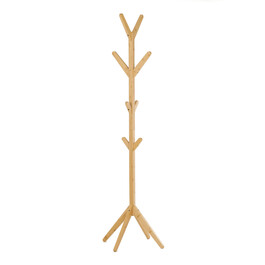 DR-B017 NAT - Vešiak drevený stojanový, 177 cm, masív bambus, prírodný odtieň