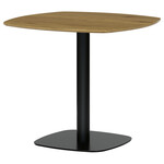 DT-X7117 OAK - Stôl jedálenský, doska MDF, dekor dub, čierny kov