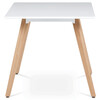 DT-313 WT - Jedálenský stôl 120x80x74 cm, MDF, biely matný lak, masív buk
