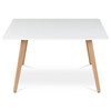 DT-313 WT - Jedálenský stôl 120x80x74 cm, MDF, biely matný lak, masív buk